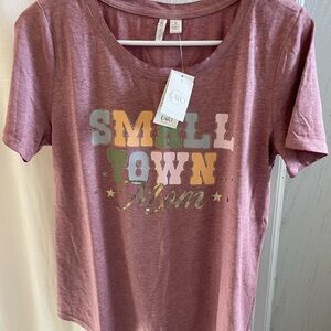 Cato Pink Women’s Small Town Mom Graphic T - Size S *NWT*